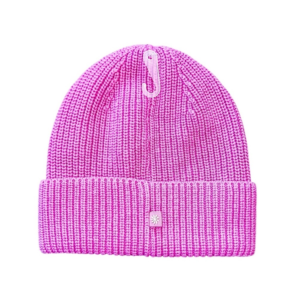 NEW Athleta Cozy Knit Beanie Lotus Pink - Picture 3 of 3